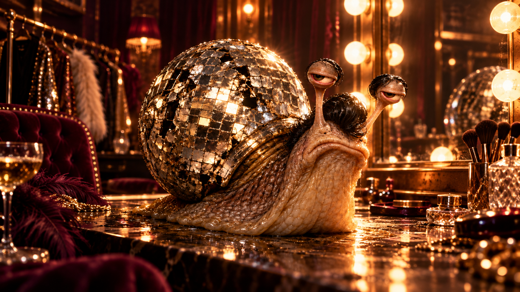SHELLVIS backstage in the warm glow of the club